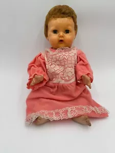 VTG Baby American Character Doll Pat. 2675644 Tiny Tears Rock A Bye Eyes 15 in - Picture 1 of 22