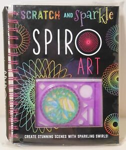 Spiro Art Book Scratch Sparkle Spirograph Creative Spiral Craft Kit Hardcover