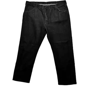 Wrangler Jeans Mens 44 X 30 Black Denim Dark Wash 5-Pockets Regular Fit Straight - Picture 1 of 9