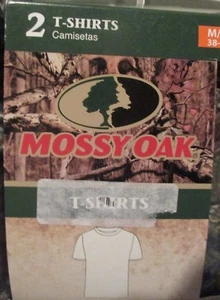 2 pk MENS S 32 -34 M 38-40 MOSSY OAK Undershirts T-SHIRTS CAMOUFLAGE & Black NEW - Picture 1 of 6
