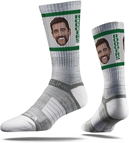 GREEN BAY PACKERS Strideline NFL Premium Player Crew Socks NEW Adult Size: M/L Cover