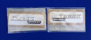 ORIGINAL MERCEDES CLA45 W117 TURBO SPORT FENDER LOGO BADGE EMBLEM SET CLA 250 - Picture 1 of 3