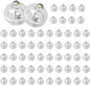 LED Ballons Lichter 60 stk Mini Luftballons Runde Ball Party Dekoration Warmweiß - Bild 1 von 9