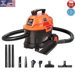2.5Gal 2 Peak HP Wet/Dry Utility Car Shop Vac 13 Accessories Cleaning Vacuum New - Picture 1 of 7