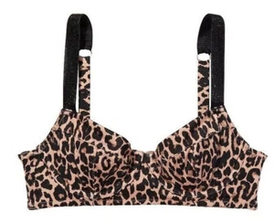 Victoria’s Secret Swim Shine Rhinestone Strap Wicked Leopard Bikini Top NWT - Picture 1 of 4