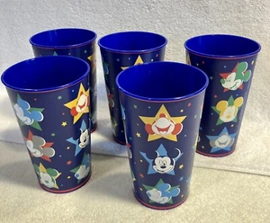 (5)Five Disney Mickey Mouse 18oz Plastic Reusable PBA Free Cups STOCKING STUFFER - Picture 1 of 3