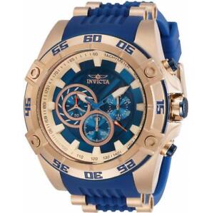 Invicta Speedway 30110 Men's Gold-Tone Chronograph Blue Silicone Analog Watch
