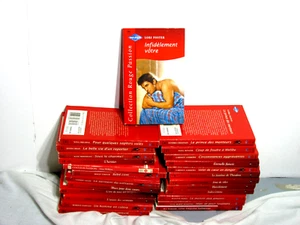 Lot 25 Livres Books Harlequin Rouge Passion Romance Vintage 80s French #2 - Bild 1 von 6