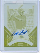 RYAN MOUNTCASTLE 2015 Elite Extra Yellow Printing Plate AUTO 1/1 ORIOLES ROOKIE