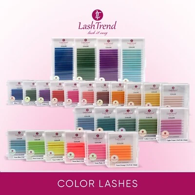 LashTrend Color Lashes  C, L, M / 0.07  Farbige Wimpern Wimpernverlängerung - Bild 1 von 4