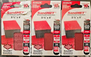 DIABLO 2-3/4 in. x 5 in. 150-Grit SandNET Reusable Sanding Sheets 3 Pack - Picture 1 of 2