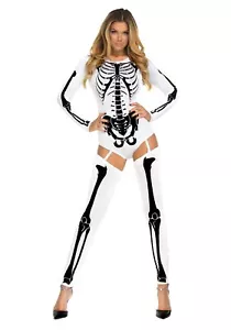 Womens White Bad to the Bone Costume - Picture 1 of 1