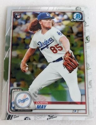2020 Bowman Chrome #96 Dustin May Dodgers Rookie HOT - Image 1 of 2