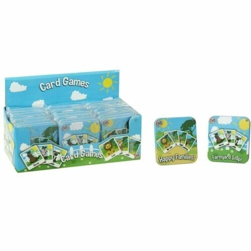 Happy Families Snap Card Pairs Animal Traditional Children's Playing Cards Tin