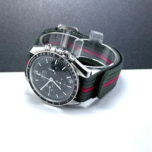 Omega Speedmaster Moonwatch Single Pass Uhrenarmband grün / rot 20 mm - Bild 1 von 7