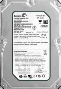 Hard Drive Seagate Barracuda ES ST3320620NS 320GB 7200RPM 16MB SATA II 3.5'' - Picture 1 of 3