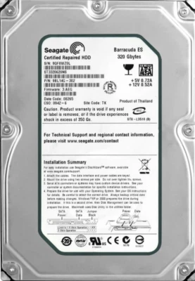 Hard Drive Seagate barracuda It ST3320620NS 320GB 7200U/Min 16MB SATA II 3.5'' - Image 1 of 3