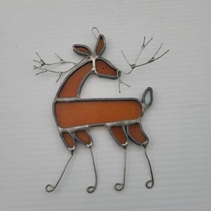 Decorazione cervo/cervo da appendere in vetro colorato vintage - Foto 1 di 3