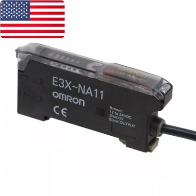 ONE Omron E3X-NA11 2M Photoelectric Sensors 12-24VDC Amplifier Unit- US Stock - Image 1 of 4