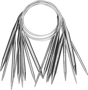 Aeelike Rundstricknadeln Set, Edelstahl Stricknadeln rund Kn - Bild 1 von 12