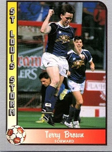 Terry Brown 1990-91 Pacific MSL #123 St. Louis Storm RC - Picture 1 of 2