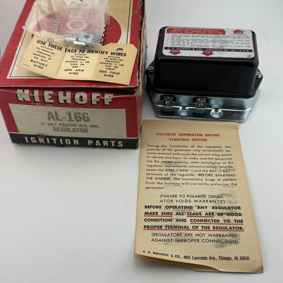 1956-1959 Studebaker Car And Truck Voltage  regulator NOS Part# 1539451 AL-166 - Image 1 of 1