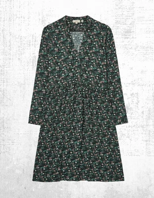 Women’s Fat Face Jersey Dress Long Sleeve Elsie Evergreen Black (Defect) - Image 1 of 4