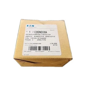 EATON C25DND330A 120 VAC 3 Pole 30 AMP Definite Purpose Contactor NEW - Picture 1 of 4