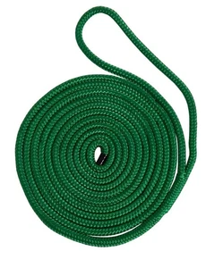 Buccaneer Rope Company 30-63325 1/2 inch x 25 ft. Green Double Braid Dock Line - Picture 1 of 2