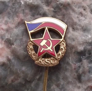 Vintage KSC Czechoslovakia Communist Party Official Membership Pin Badge - Picture 1 of 5