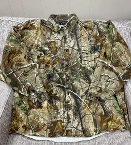 Realtree Camo Long Sleeve Shirt Mens 5XLT Redhead Button Up Hunting Heavy Duty - Picture 1 of 9
