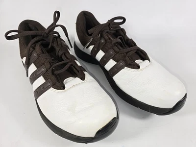 Adidas AdiPRENE Traxion Golf Shoes Men’s 7.5 White Brown Cleats Classic Adidas - Image 1 of 4