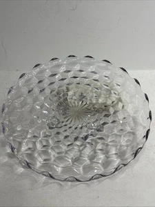 "Plato de pastel vintage Fostoria de 12"" transparente, 3 patas". - Imagen 1 de 9