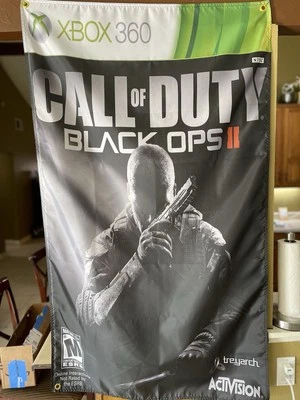 Call Of Duty Black Ops 2 5 футов флаг Microsoft XBOX 360 2012 плакат COD II - Изображение 1 из 3