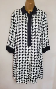 HOBBS LONDON Marci Hemdblusenkleid mit Hahnentrittmuster - Größe 12 Top Zustand - Bild 1 von 8