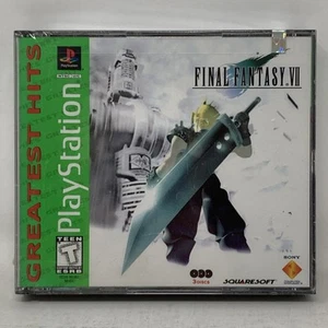 Final Fantasy VII PlayStation 1 PS1 Greatest Hits Sellado Tear in Seal on Back - Imagen 1 de 7