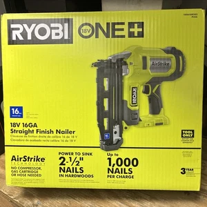 Ryobi ONE+ 18V P326 - Clavadora con acabado AirStrike inalámbrica calibre 16 (solo herramienta) NUEVA - Imagen 1 de 5