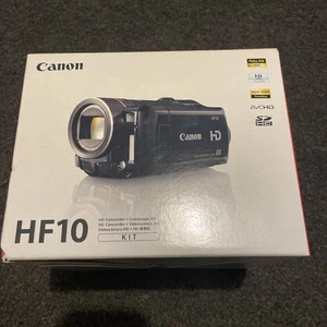 Canon HF10 HD Camcorder Boxed Great Condition 16GB HDD + SD Card Complete Kit - Picture 1 of 16