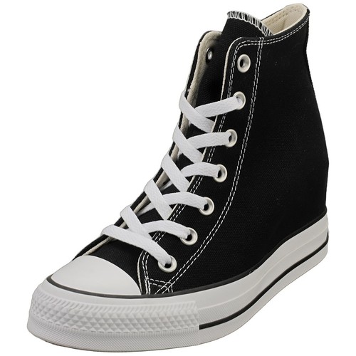 Converse Ctas Zeppa Ciao Scarpe da Ginnastica Casual da Donna in Nero Bianco 8 UK