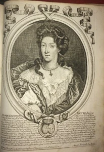 ANGLETERRE. MARIE ELÉONORE D'ESTELLE, REINE. GRAVURE du XVIIEME. - Foto 1 di 1