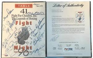 Fight for Children: Legends of Boxing Signed PSA/DNA Sugar Ray Patterson Chuvalo - Picture 1 of 5