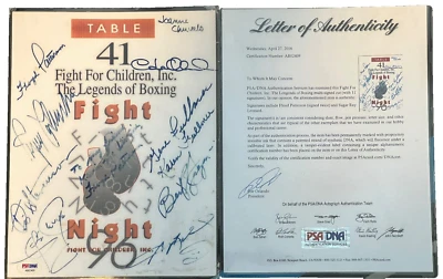 Fight for Children: Legends of Boxing Signed PSA/DNA Sugar Ray Patterson Chuvalo - Image 1 of 4