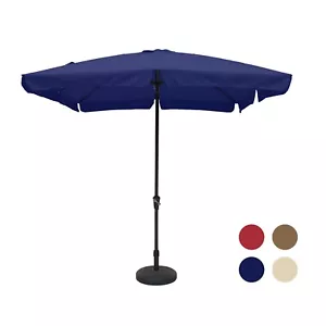 Mondawe 10ft x 8ft Rectangl Patio Market Umbrella Large With 26lb Round Base - Picture 1 of 30