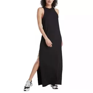 Maxi abito smanicato Athleta nero destinazione M modal cotone spacchi laterali - Foto 1 di 11