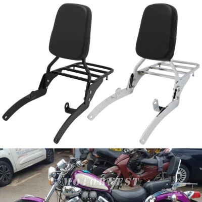Задняя спинка Sissy Bar с багажником для Yamaha Virago 400 XV400 535 XV535 - Изображение 1 из 3