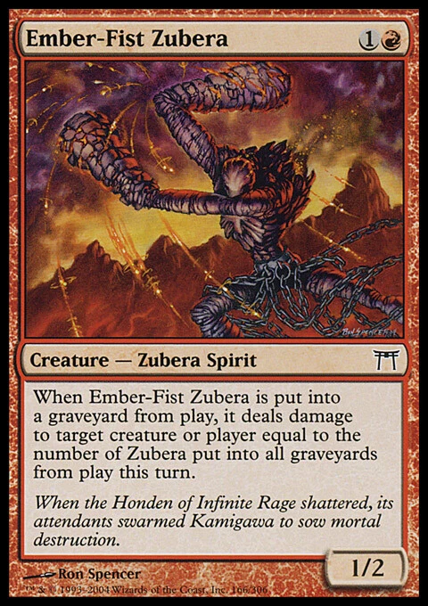 Magic the Gathering MTG Ember-Fist Zubera (166) Champions of Kamigawa   LP - Image 1 of 1