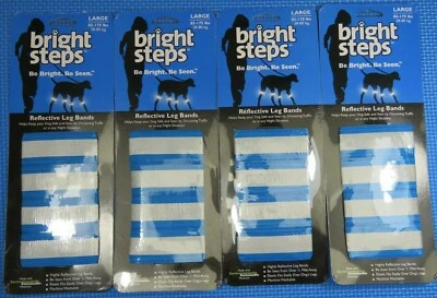 LOTE DE 4 faixas reflexivas azuis brilhantes para pernas para cães GRANDES 85 - 175 LIBRAS 30 - 80 kg - Imagem 1 de 4