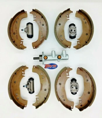 KIT FRENO PER FIAT CAMPAGNOLA 1107 1 POMPA FRENI  4 CILINDRETTI 8 GANASCE FRENI - Image 1 of 2