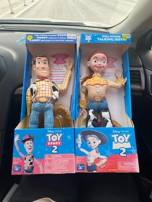 Nuevo en caja Toy Story 2 Woody & Jessie Muñecas parlantes Thinkway español francés Foto 1 de 2