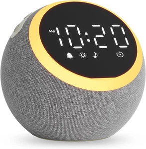 White Noise Sound Machine Alarm Clock for Bedroom with Night Light, 25 Soothing - Picture 1 of 12
